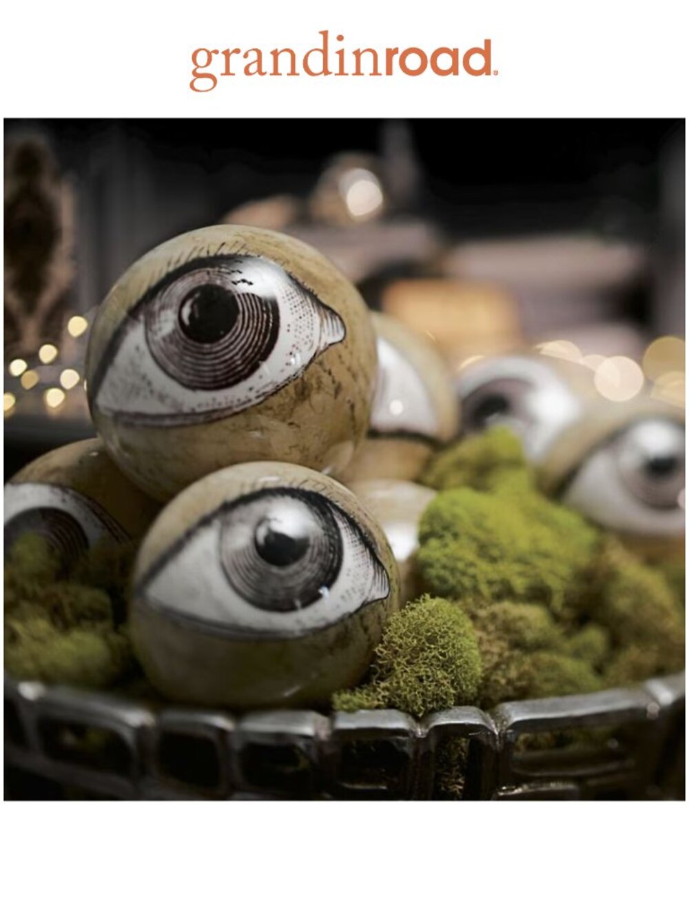 Grandin Road Eyeball Orbs, Set of Eight, EUC, Halloween